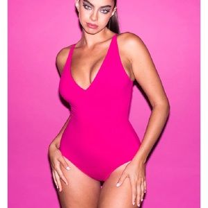 TA3 High Cut Plungey Sculpting Swimsuit Bodysuit
